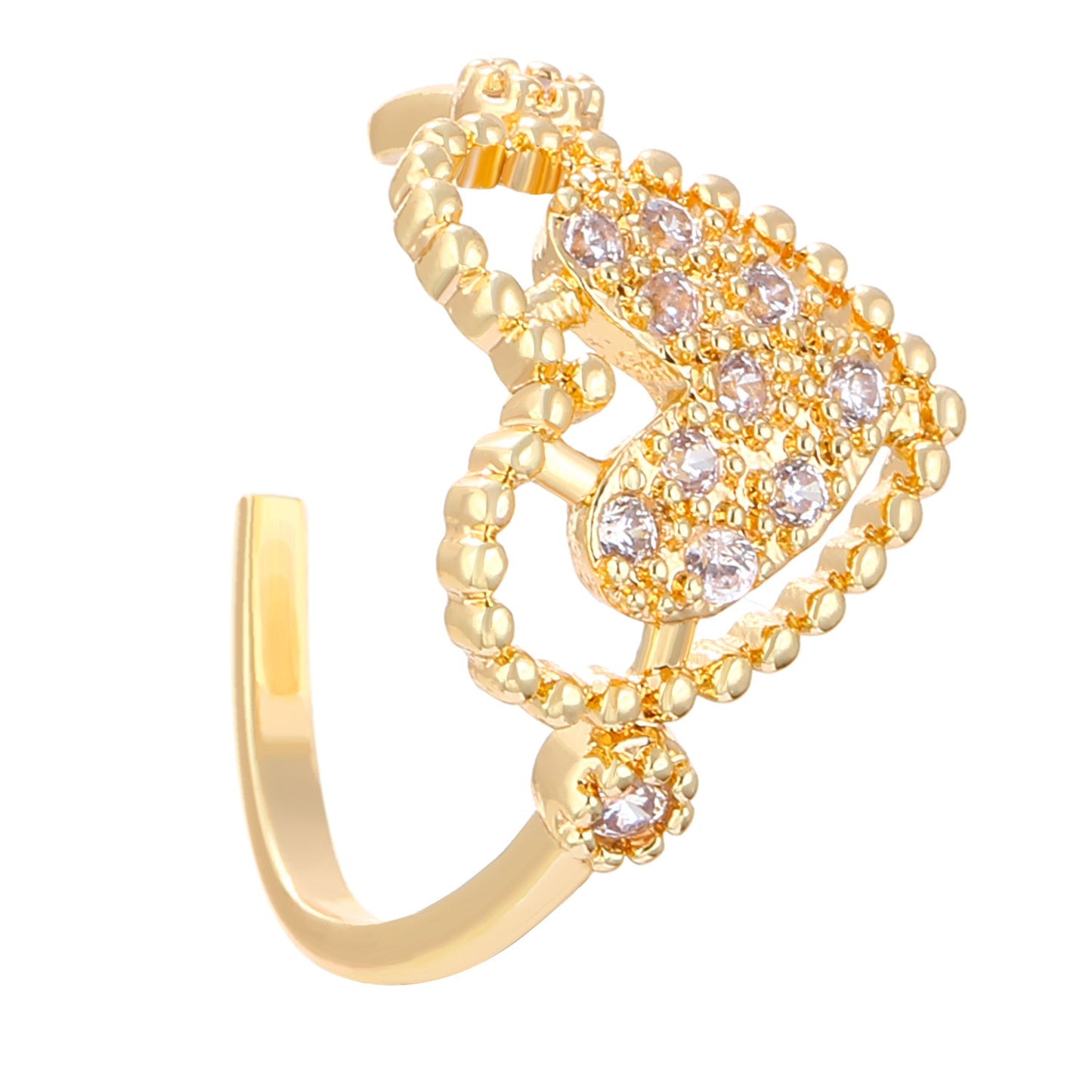 Single Zircon Unique Design Cold Wind Without Pierced Ears Fashion Ear Clip