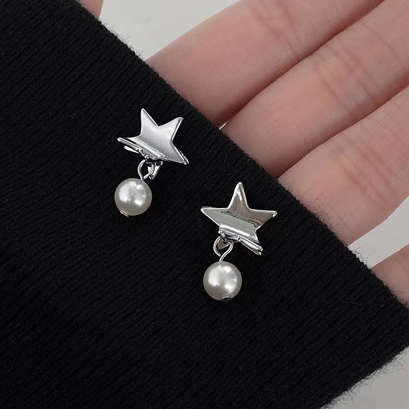 Gentle Temperamental Pearl High-grade Diamond Decorations Niche Stud Earrings