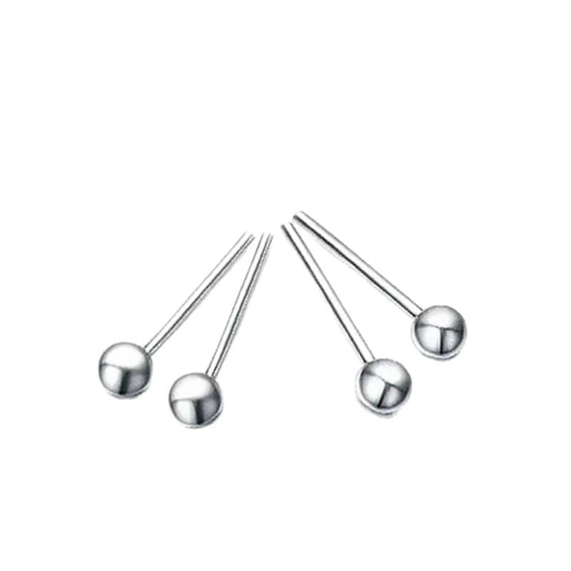 Women's & Men's Pearlescent Beanie Simple Bone Style Titanium Earrings