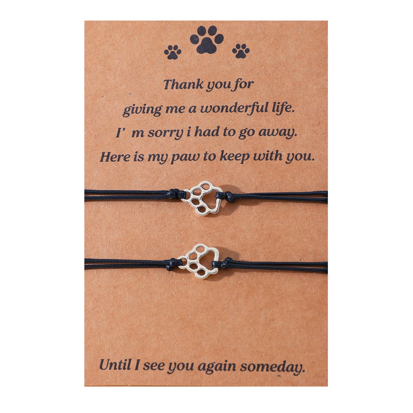 Line Cat's Paw Mark Hand-woven Blessing Bracelets