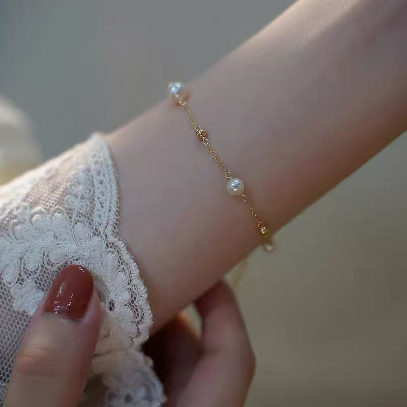 Women's Pearl Brace Lace Light Luxury High-grade Bracelet