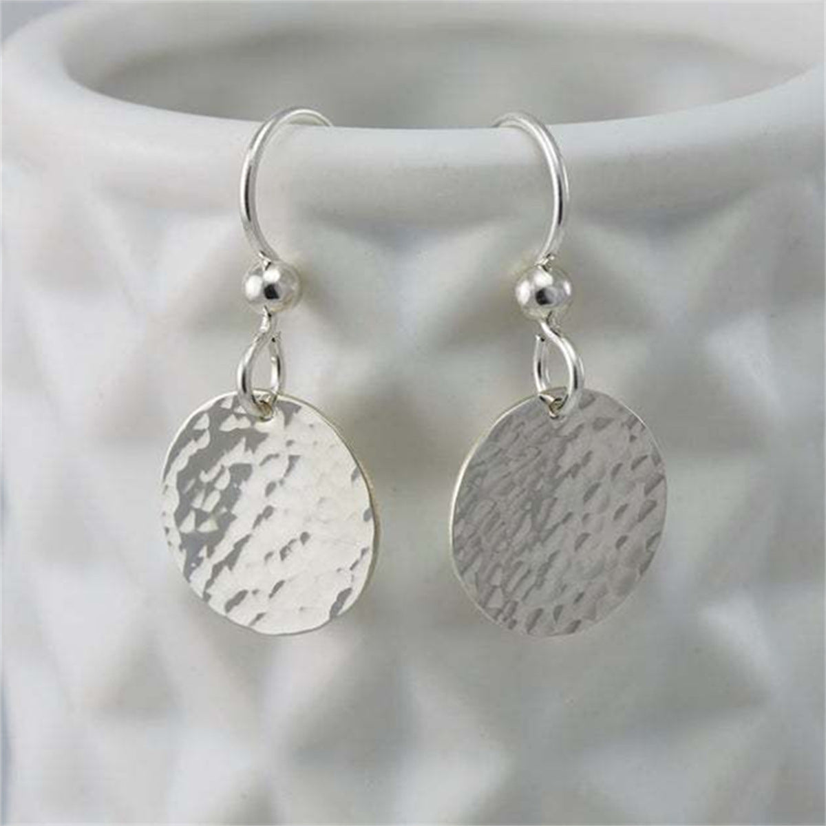 Women's Simple Metal Small Round Slice Temperament Earrings