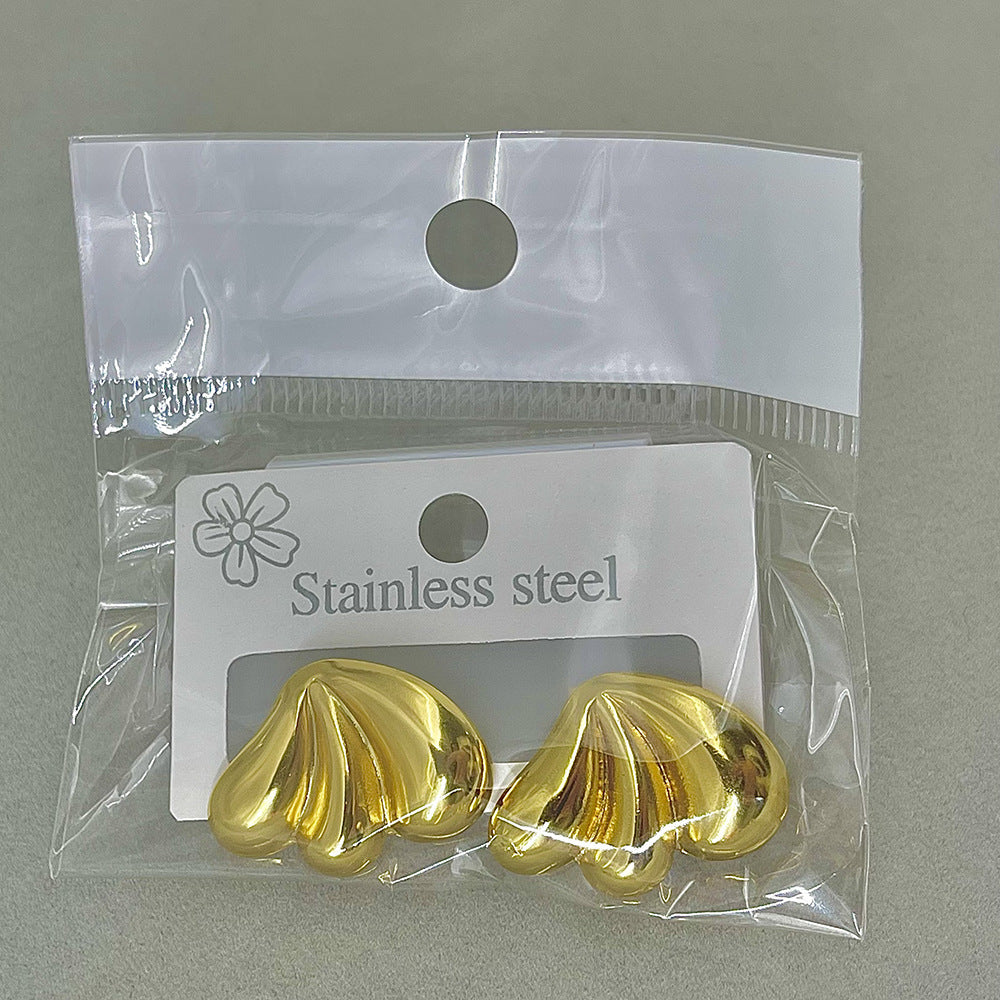 High-grade Fashionable Personalized Starfish Geometric Heart Shape Stud Earrings