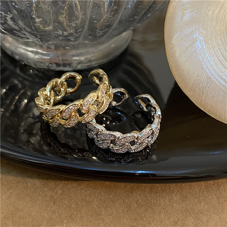 Niche Design Cuban Open Cold Wind Rings