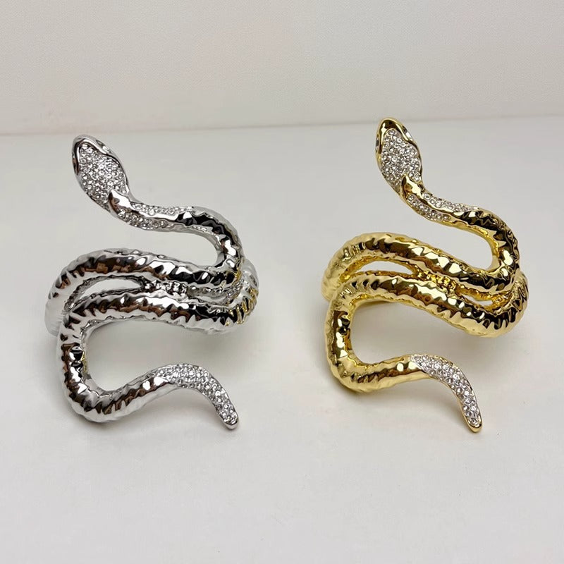 Winding Flexible Snake-shaped Texture Diamond Light Luxury High Bracelet