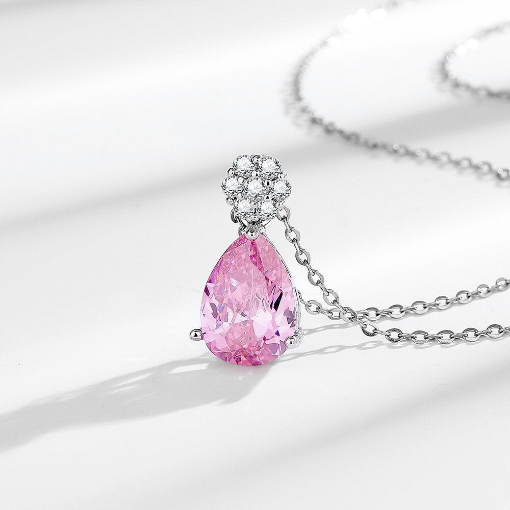 Live Broadcast Light Luxury High-grade Female Colored Gems Personality Necklaces