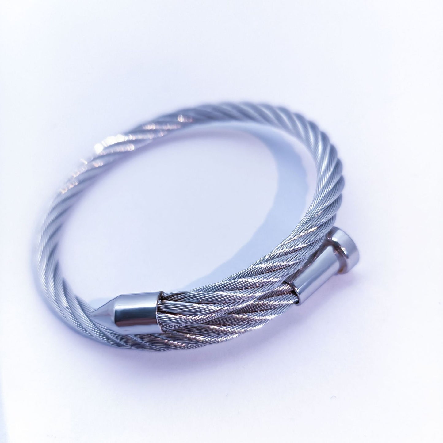Steel Open Woven Waterproof Elastic Wire Rope Titanium Bracelets