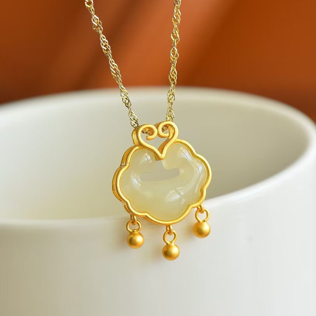 Lock Chinese Style Of Good Light Luxury Small Necklace