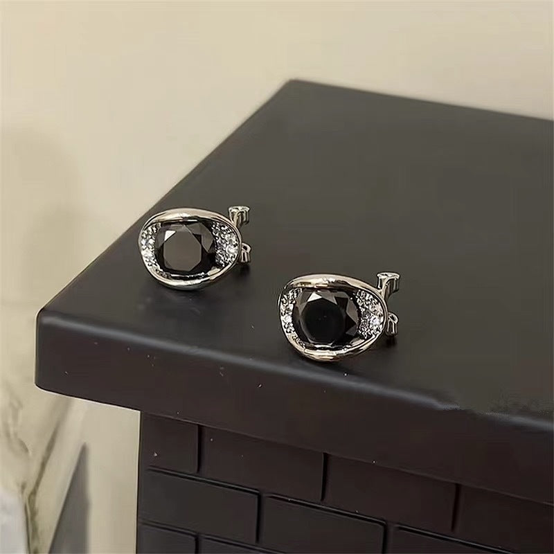 Sier Needle Light Luxury Minority Bow Zircon Pearl Elegant Tassel Earrings