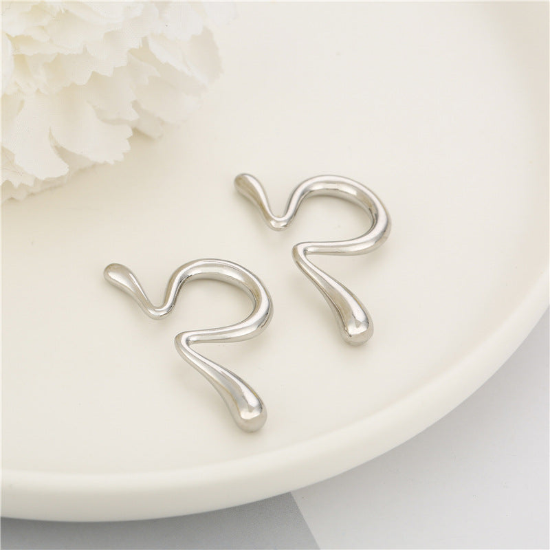 Bone Design Simple Female High Sense Elegant No Piercing Required Ear Clip