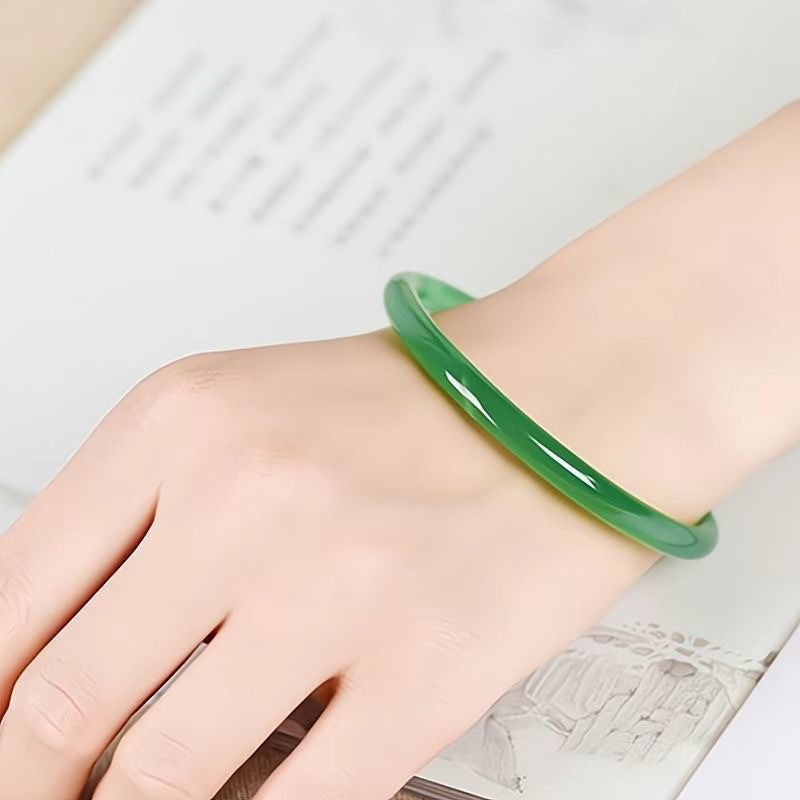 Step Glass Imitation Jade Jingle Unknown Spring Retro Girlfriends Bracelets