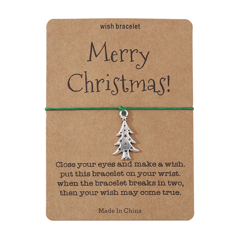 Christmas Holiday Card Carrying Strap Personalized Bracelets