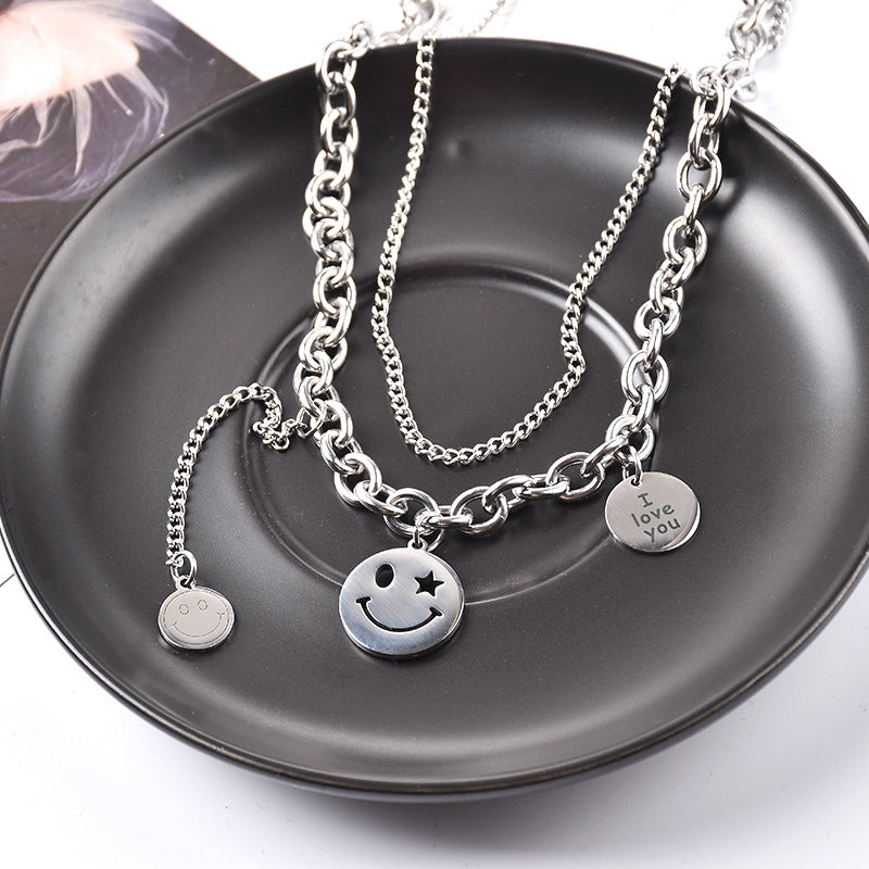 Jewelry Chain Smiley Fashion Personality Pendant Necklaces