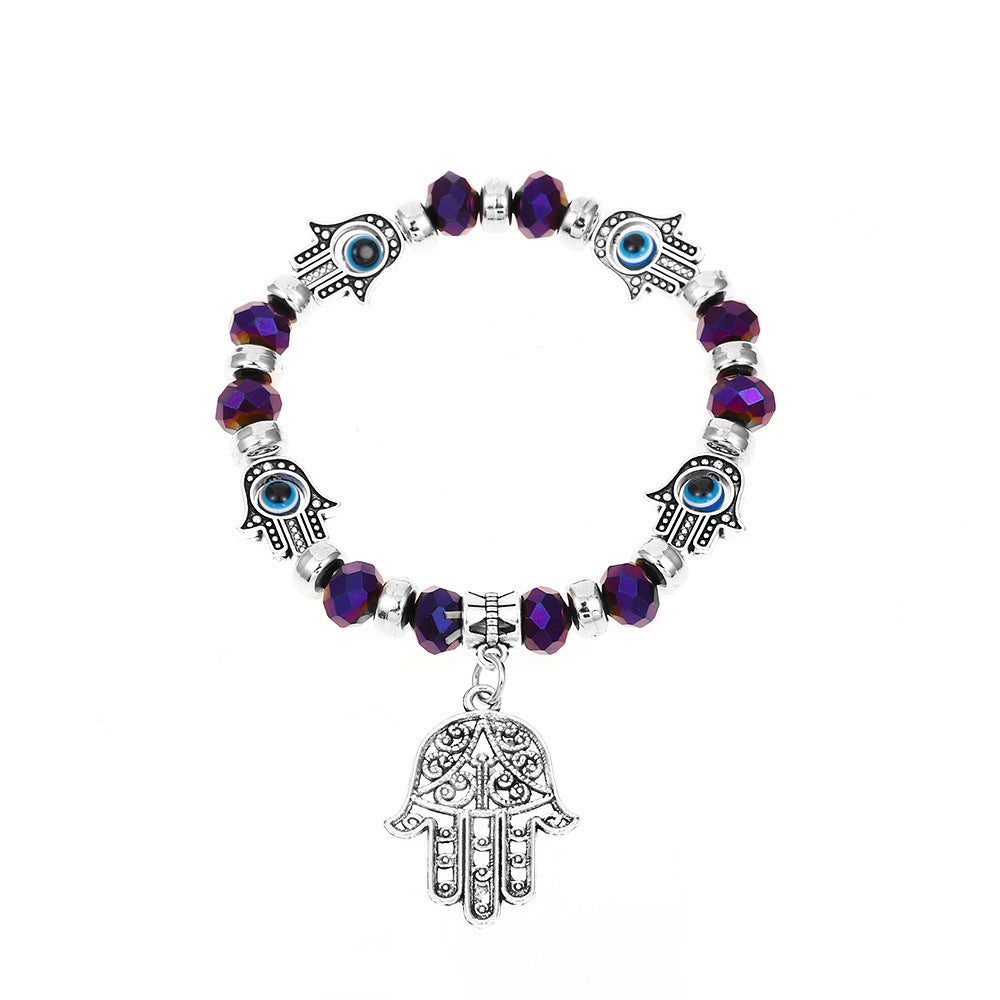 Blaue Teufelsauge-Harzkugel-Fatima-Armbänder