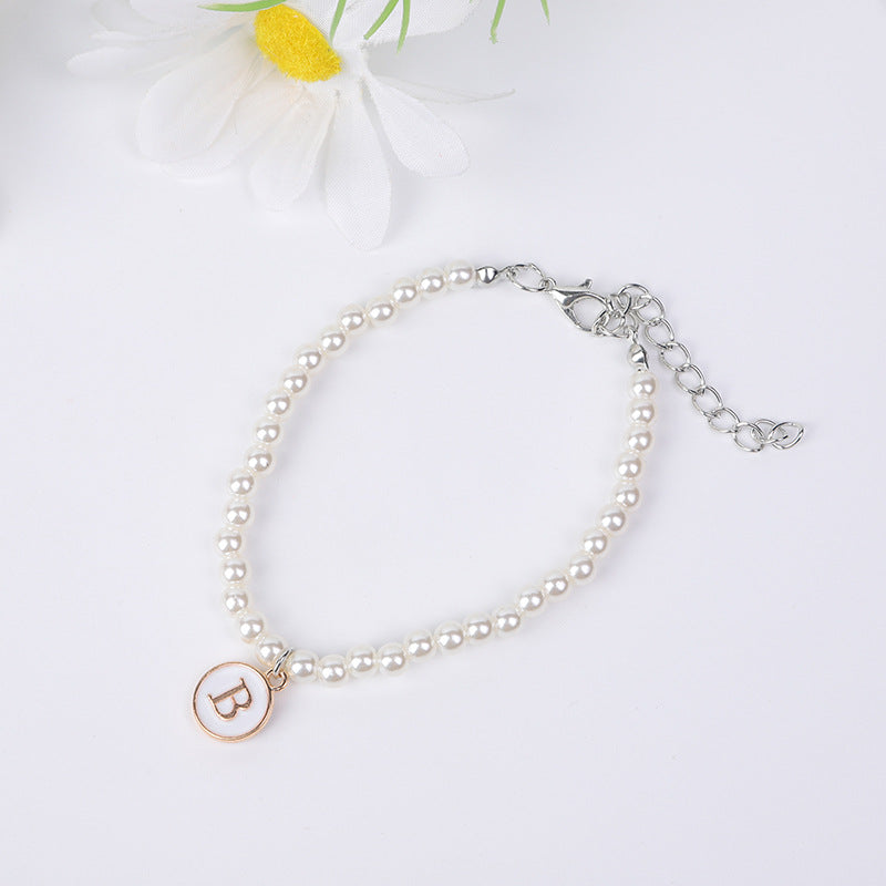 Bracelets femme simple perle anglais votre nom