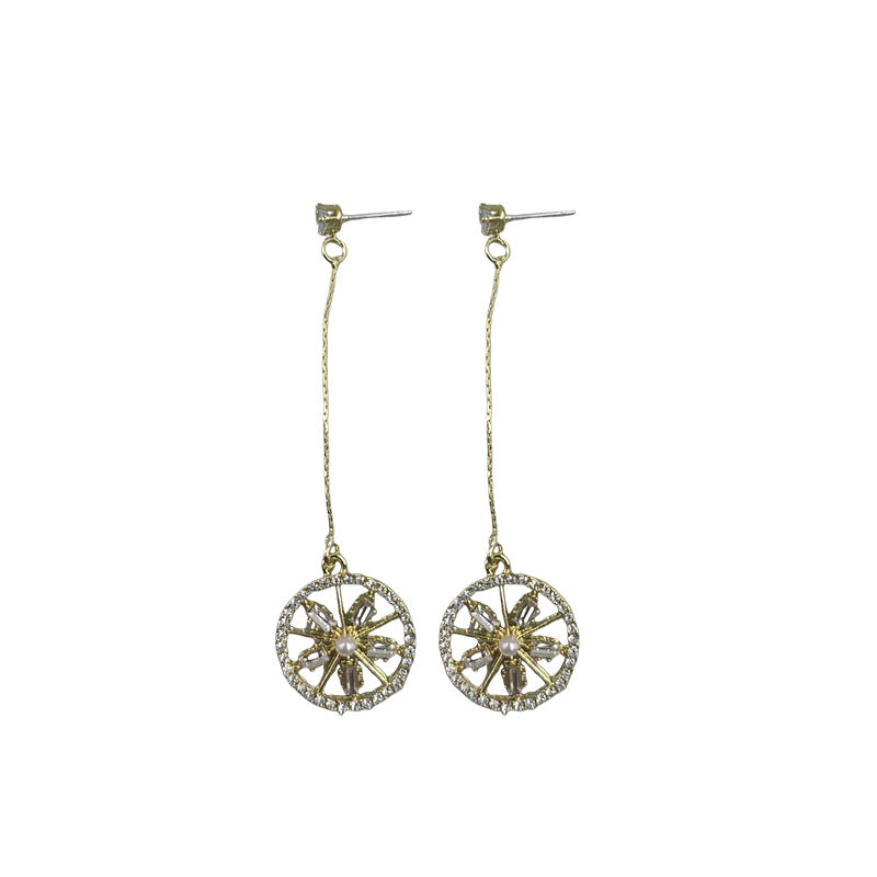 Long Elegant Ear Threads Face Slimming Earrings