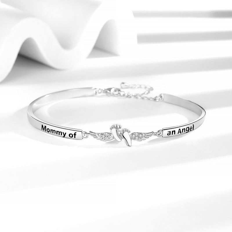 Lady's Angel Wings In Memory Of Bracelet