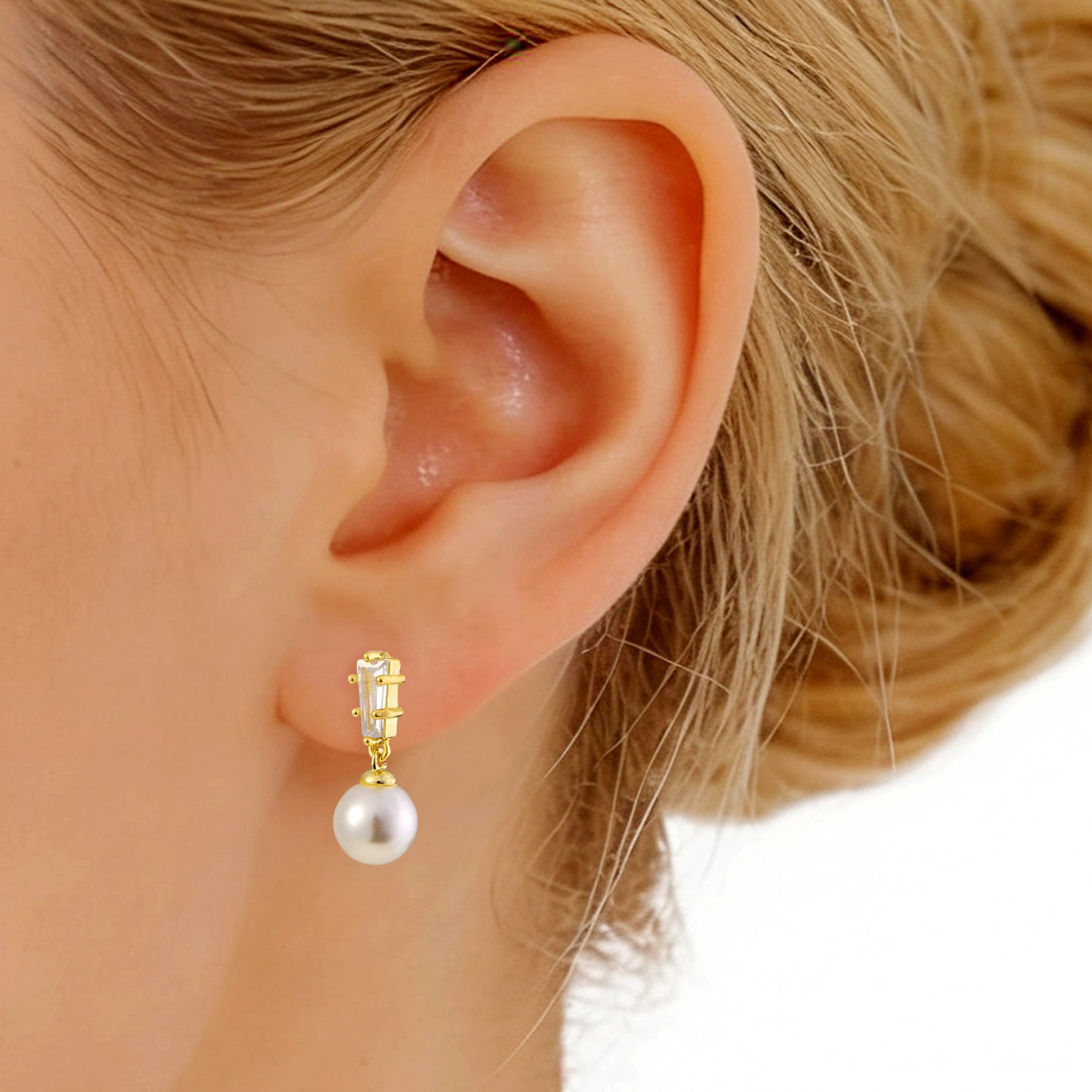 Women's Style Sier Pearl Light Luxury High-grade Stud Earrings