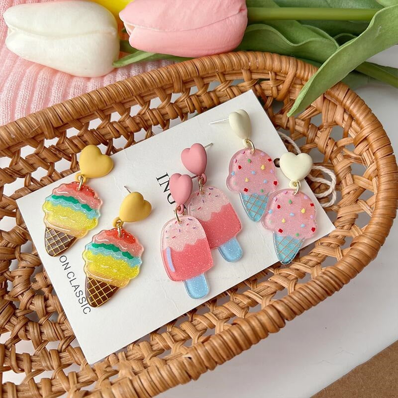 Ice Cream Girlish Style Cute Niche Earrings