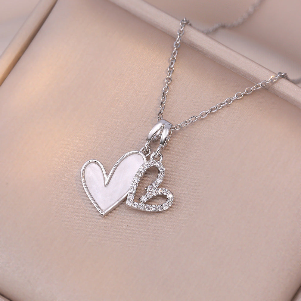 Women's Fashion Summer Shell Peach Heart Pendant Necklaces