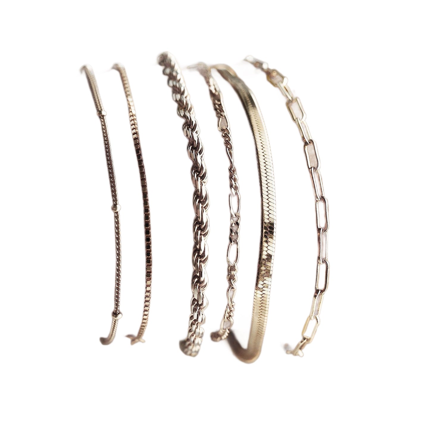 Women's Bohemian Minimalist Metal Figaro Chain Suit Bracelets