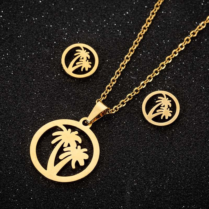 Women's & Men's Small Animal Cat Ear Three-piece Necklaces