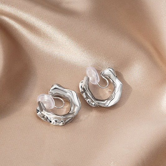 Personality Metal Mosquito Coil Ear Clip Earrings