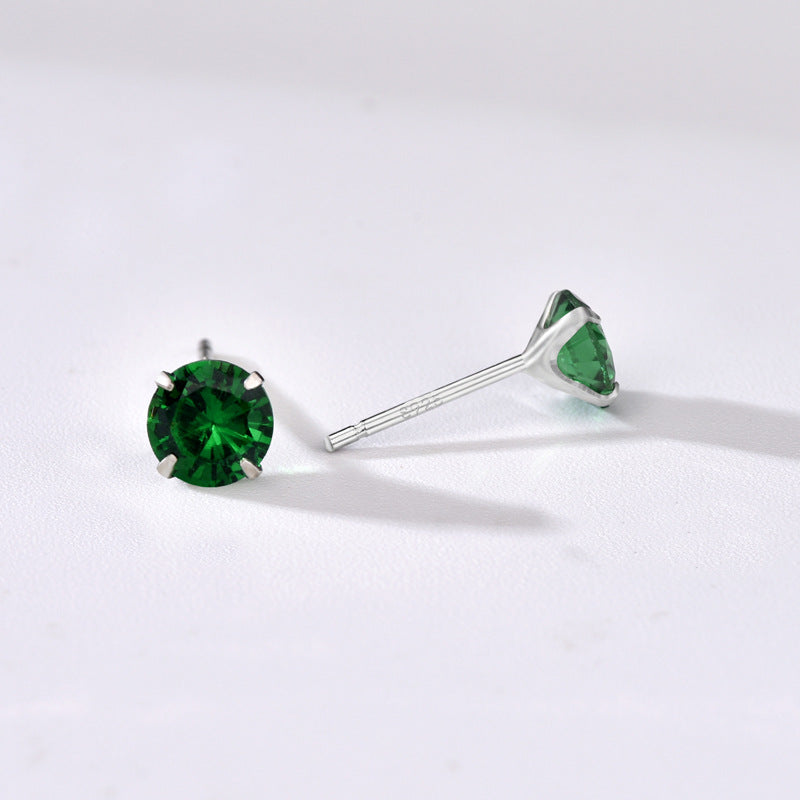 Fashion Zircon Twee Birthday Sier Sterling Earrings