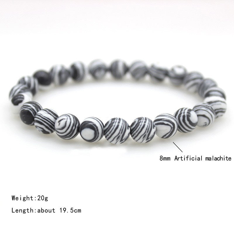 Women's & Men's Frosted Natural Stone Volcanic Rock Tigereye And Bracelets