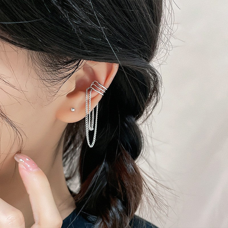 Starry Long Pearl Tassel Zircon Without Rings