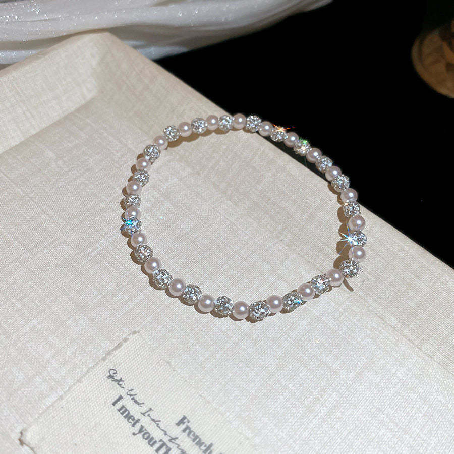 Women's Zircon Pearl Bee Buckle French Vintage Court Bracelets