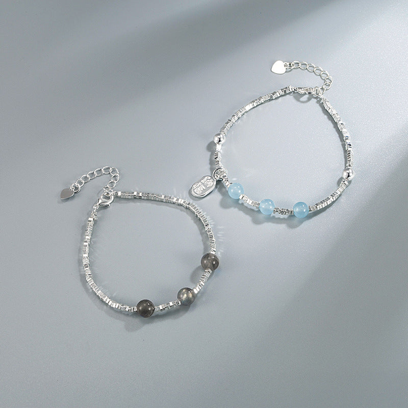 Lucky Fortune Aquamarine Design Bracelets de luxe abordables