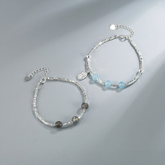 Lucky Fortune Aquamarine Design Affordable Luxury Bracelets