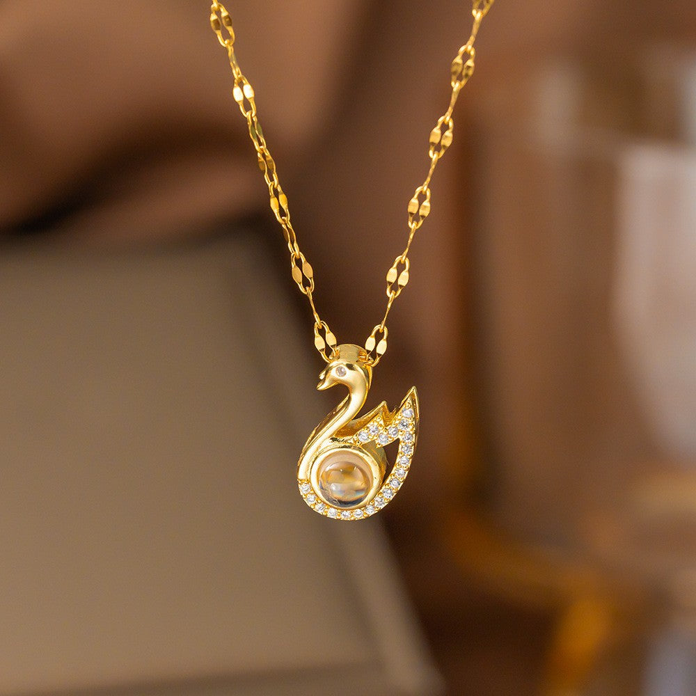 Languages Say Love You Female Light Luxury Minority Design Pure Necklaces