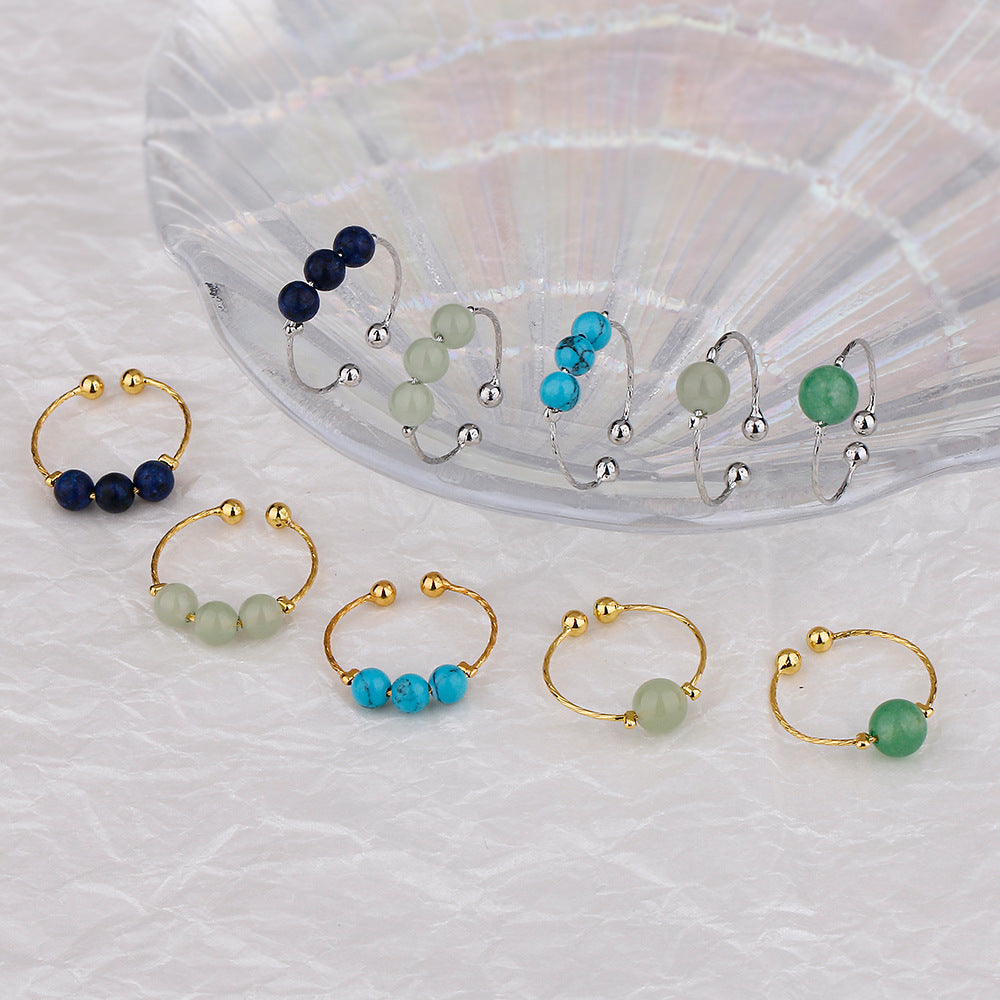 Small Pearl Open Version Simple Design Personalized Cold Ring