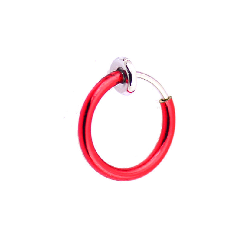 Unisex Pseudo Elastic Clip-on Round Spring Earrings