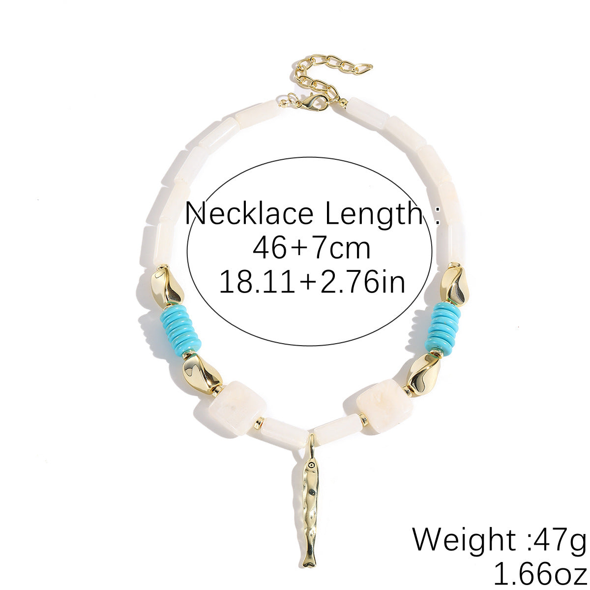 Acrylic Bead Bohemian Crystal Niche High-grade Necklace