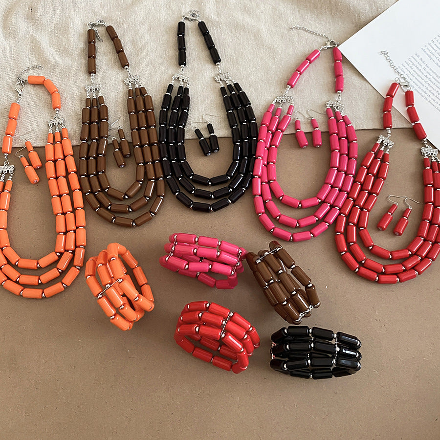 Dopamine Acrylic Beaded Sub Personality Light Luxury Bracelets