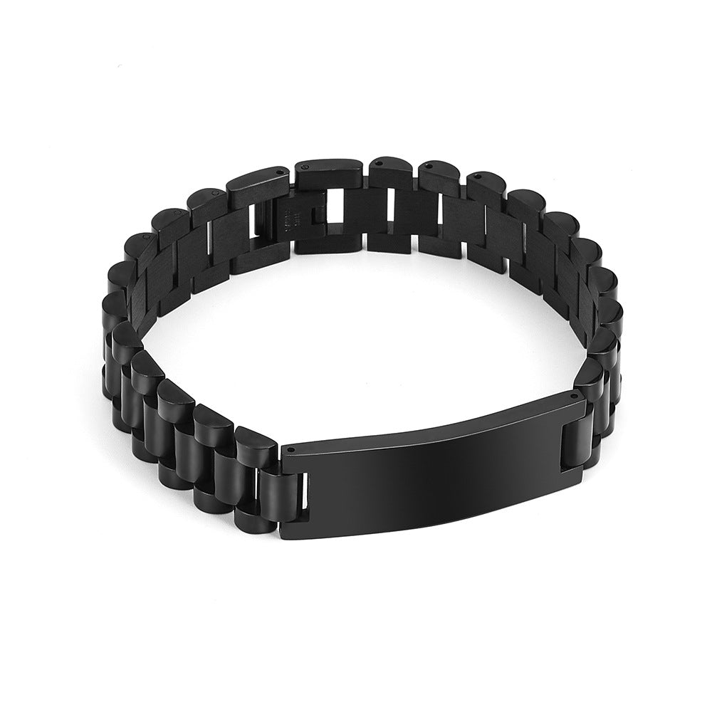 Damen- und Herren-Titanstahl-Paar-Edelstahl-Uhrenarmband mit Armbändern