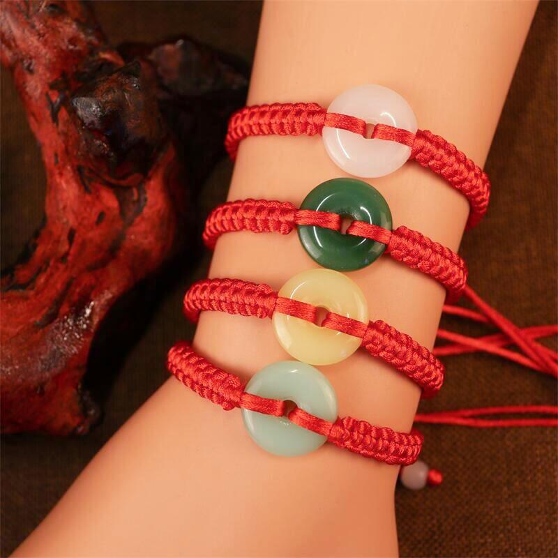 Boucle et bracelets de sécurité pour femmes, hommes et imitation jade