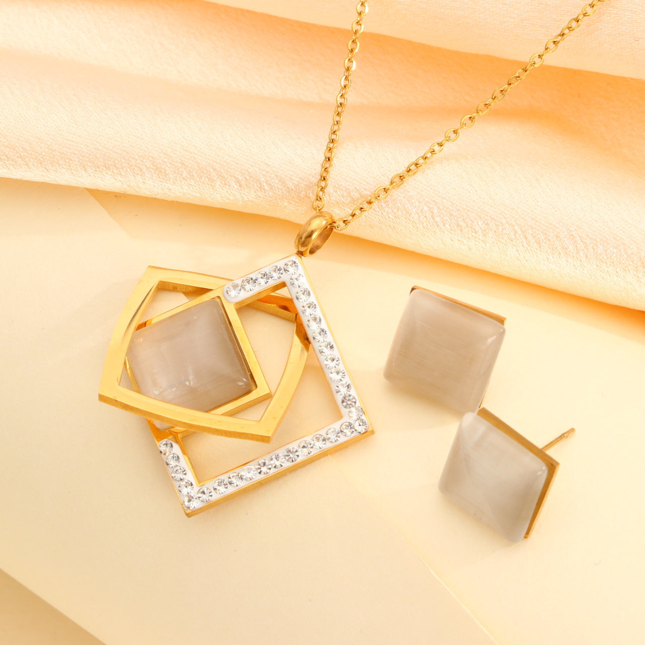 Women's Suit Geometric High Quality Stainless Steel Jewelry Set