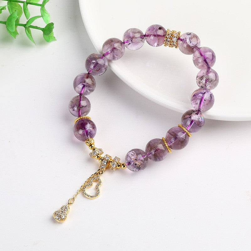 Natural Amethyst Single Circle Gourd Fashion Bracelets