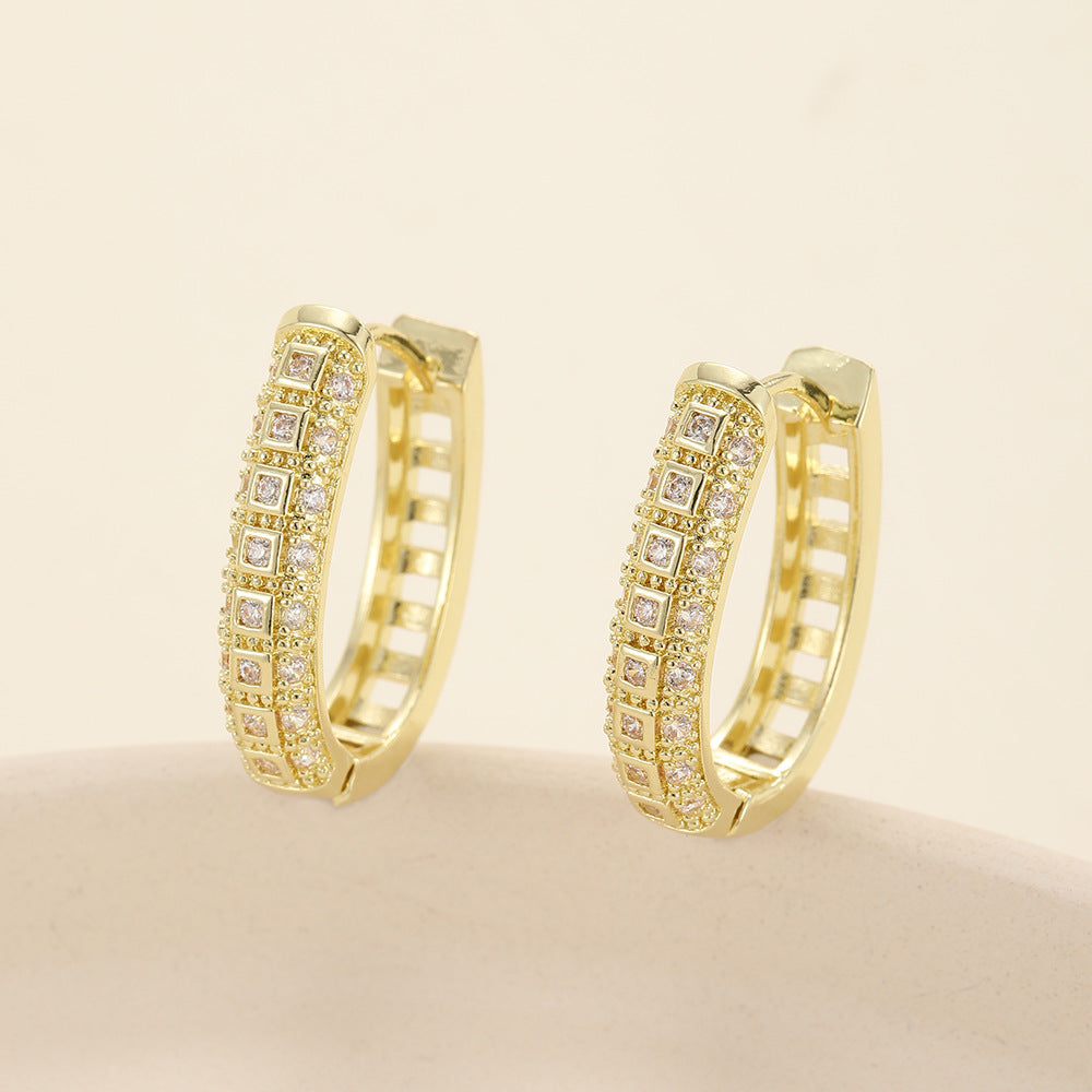 Women's Copper Over Inlaid Zircon Trendy Light Luxury Rings