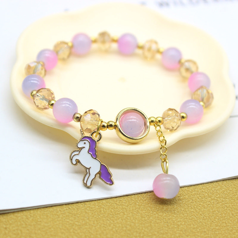 Ice Crystal Cartoon Jade Dog Clow Bracelets