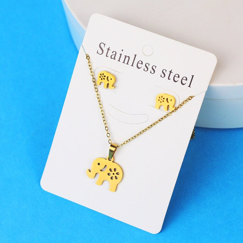 Butterfly Unicorn Sweet Personality Simple Stainless Steel Necklaces
