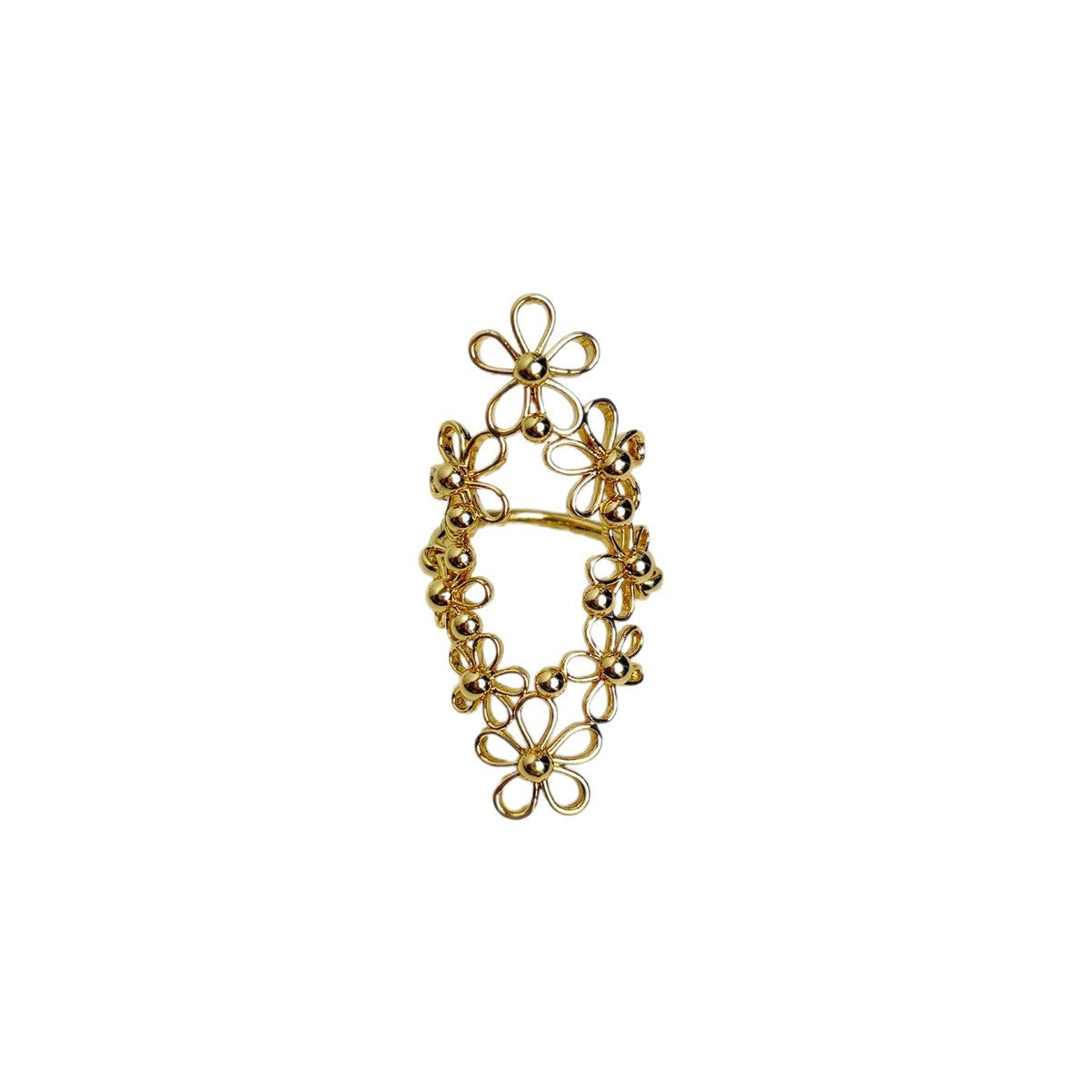 Women's Style Niche Hollow Metal Flower Lace Surrounding Ring
