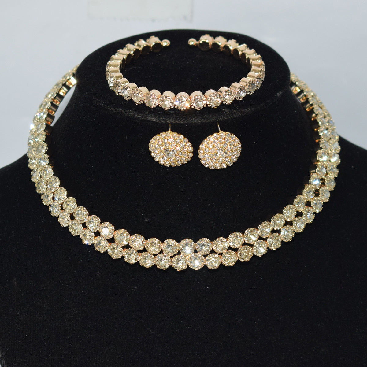 Cool Fashion Rhinestone Collar Bridal Short Bracelets