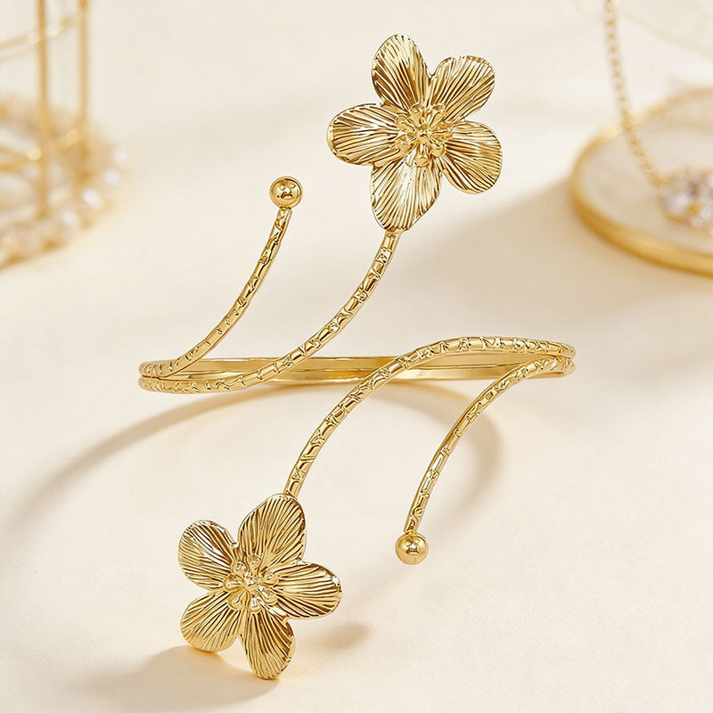 Armband Small Flower Dripping Oil Powder White Green Bracelet