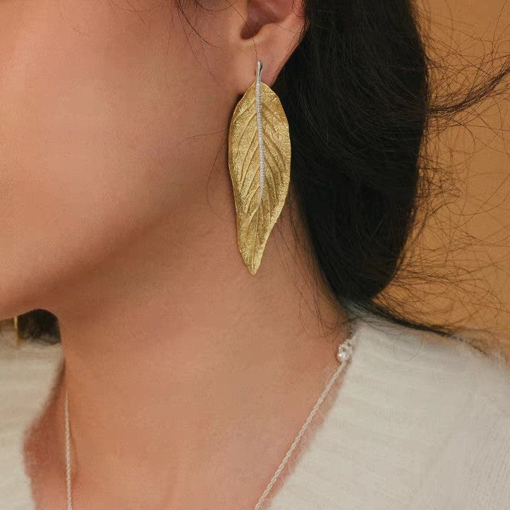 Series Laurel Leaf Two-color Pull Adjustment Necklace