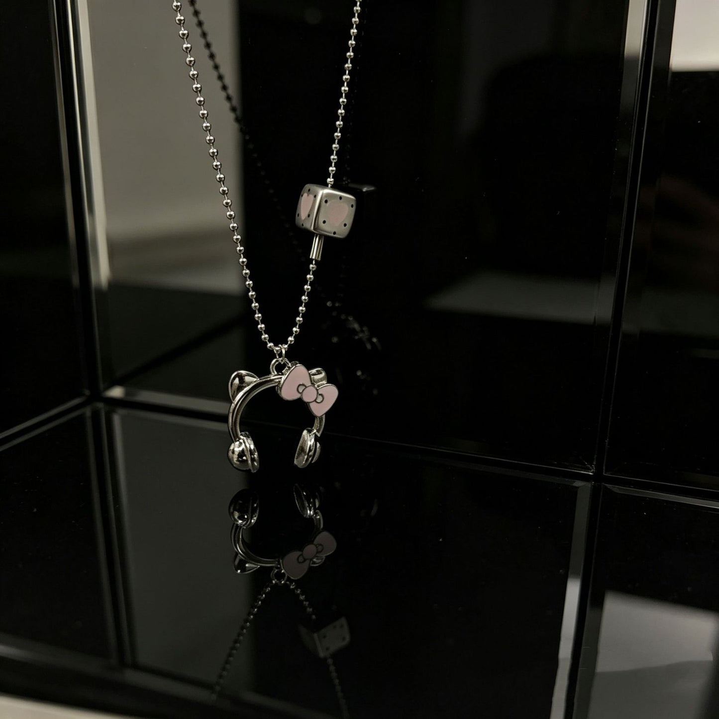 Headset Long Titanium Steel Female Niche Creative Sweet Cool Style Necklace